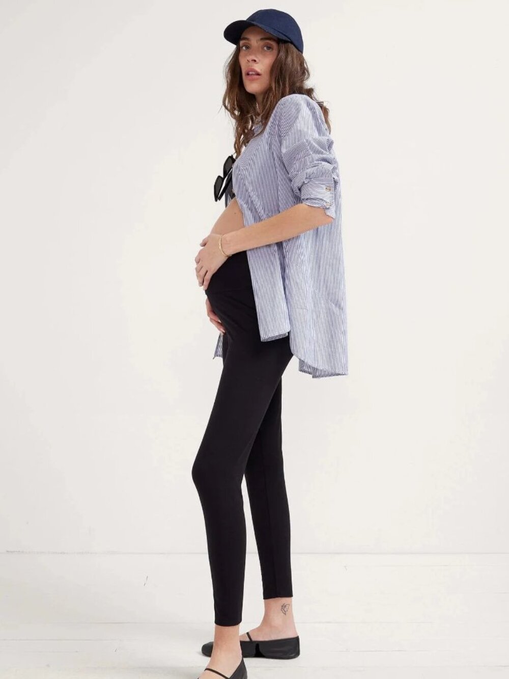 Hatch Black Before During and After Maternity Leggings